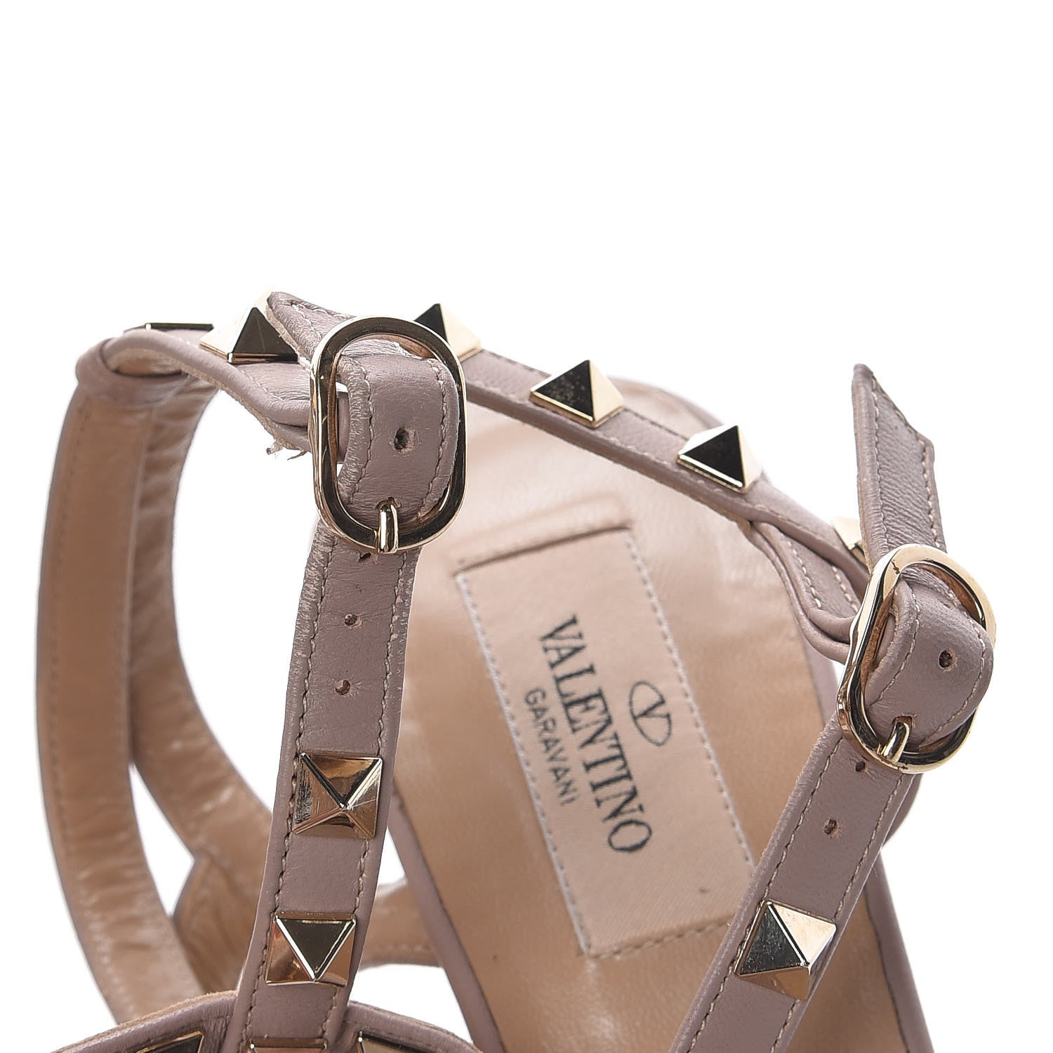 Valentino Garavani Patent Rockstud Ankle Strap 65mm Pumps 37 Poudre 18 of 19