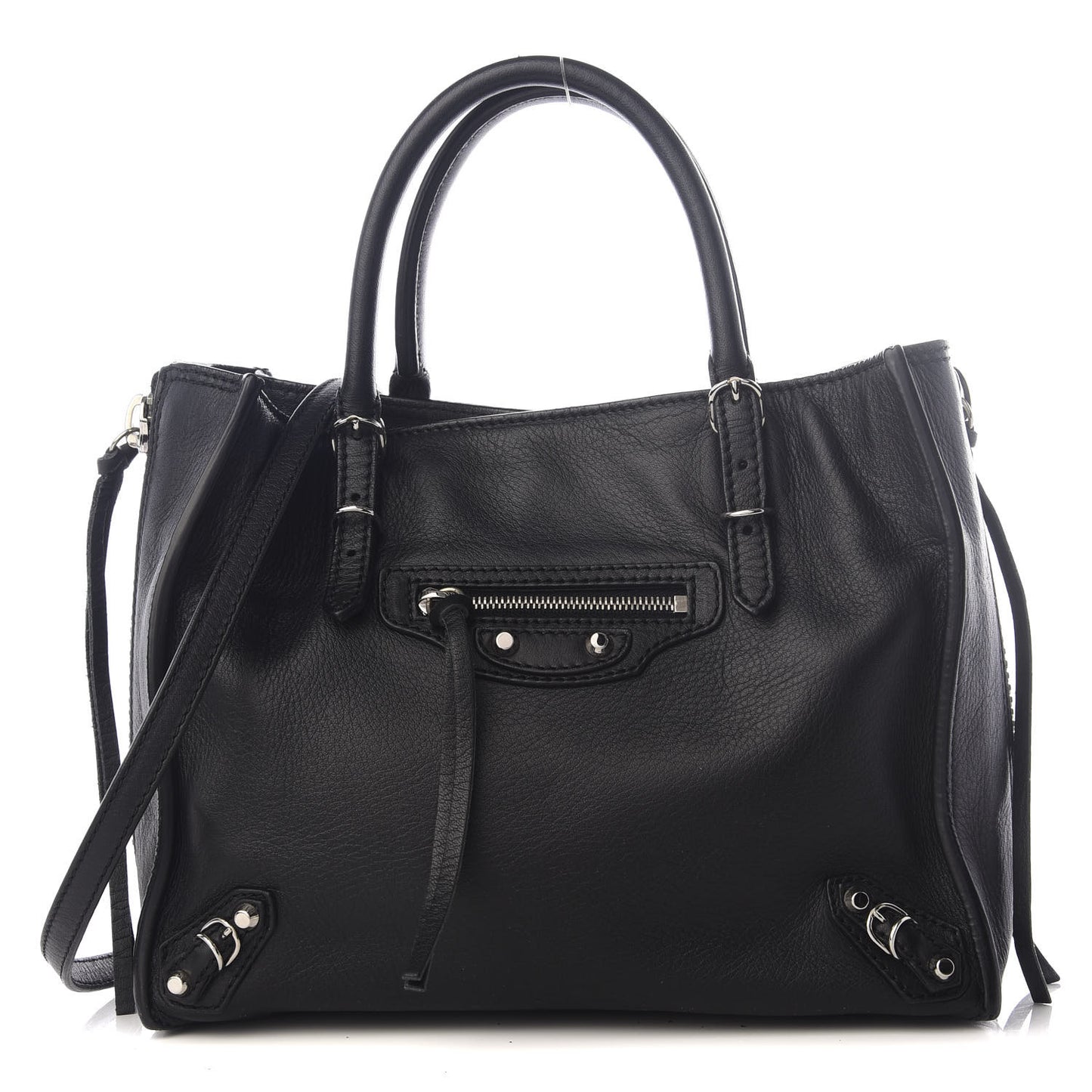 Calfskin Papier Mini A4 Tote Black
