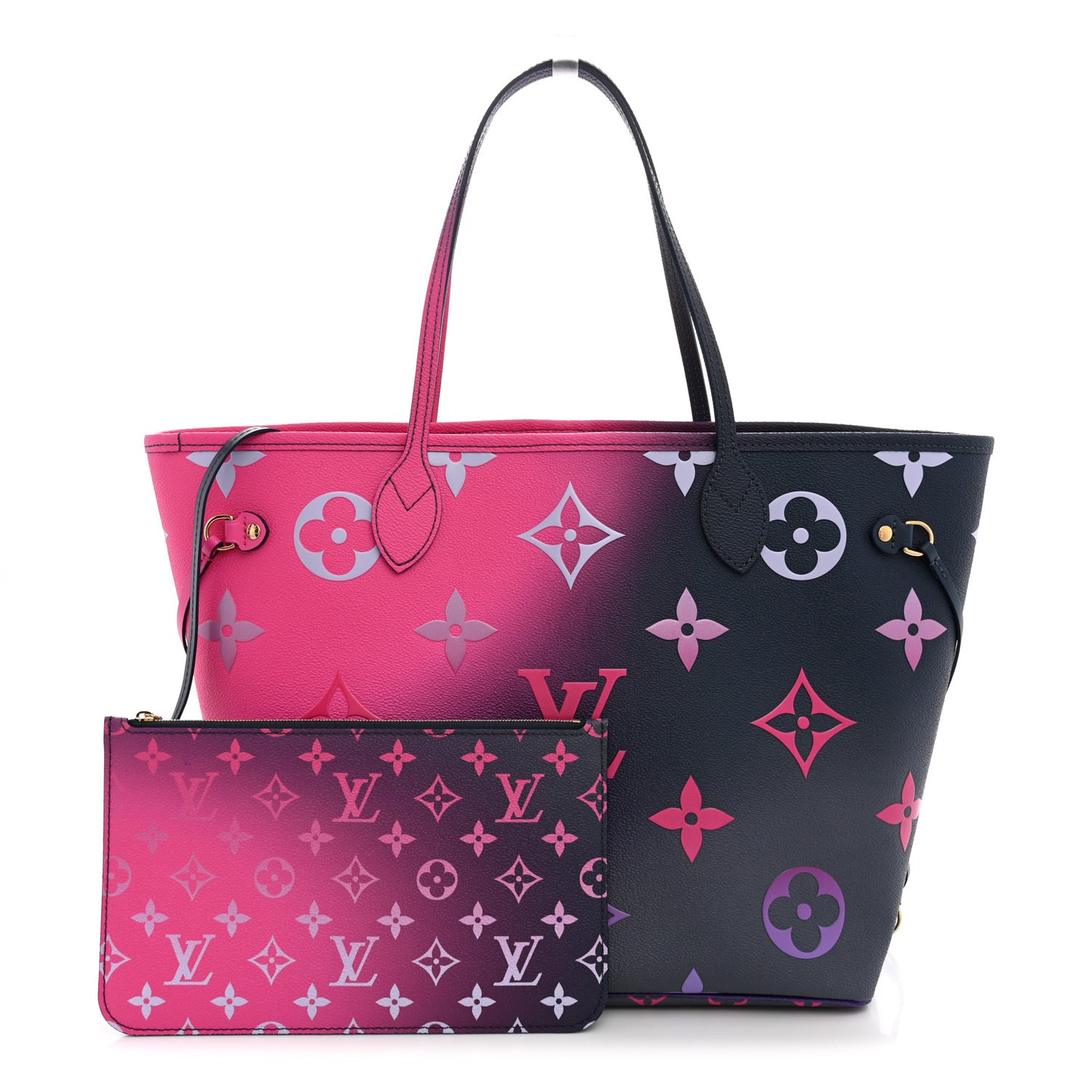 Monogram Giant Spring In The City Neverfull MM Midnight Fuchsia