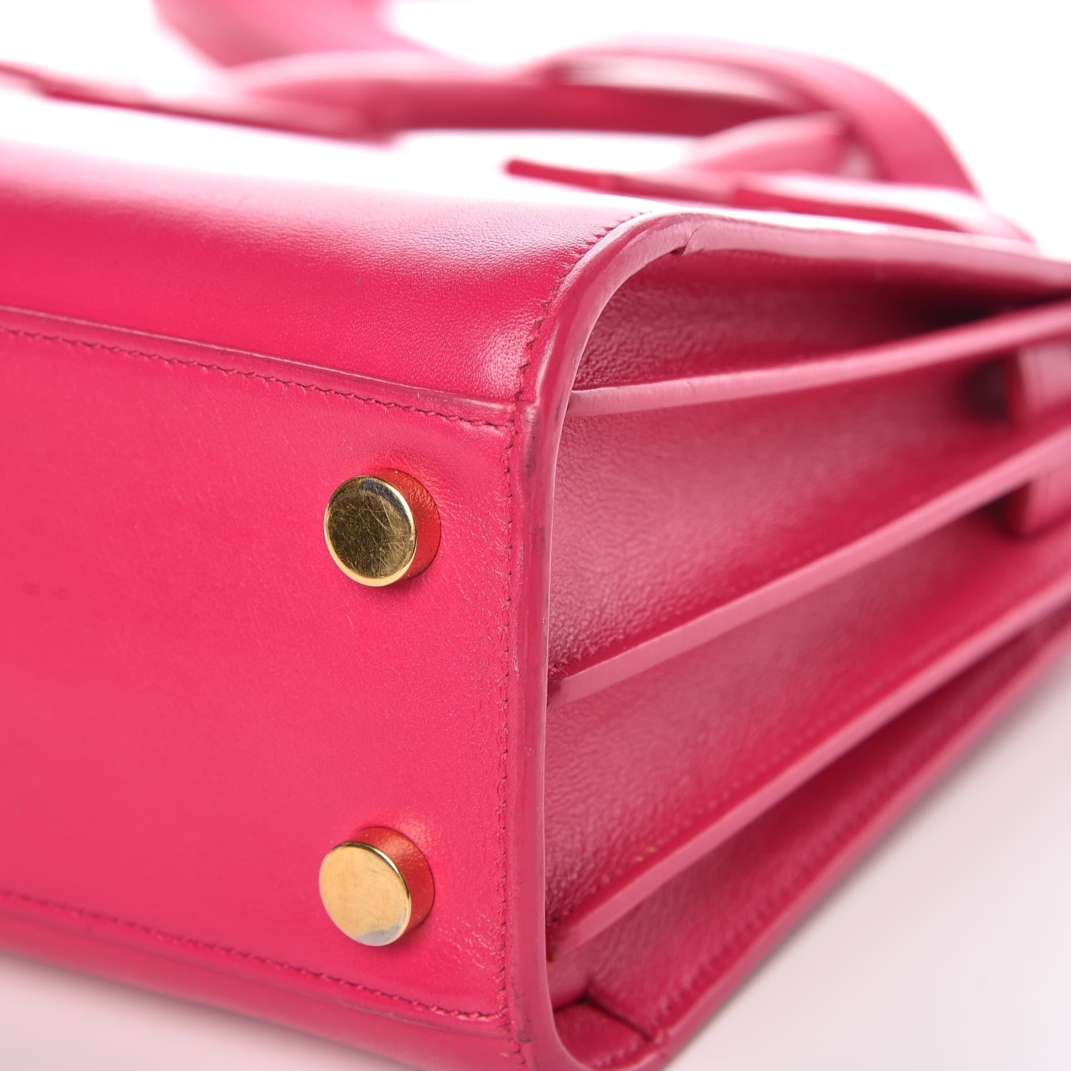 Saint Laurent Calfskin Nano Sac De Jour Lipstick Fuchsia 14 of 15