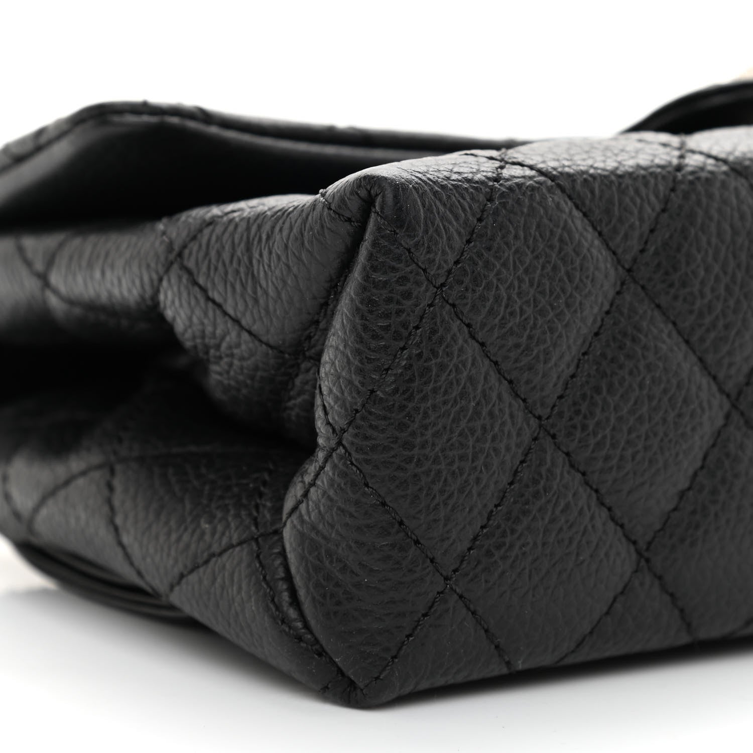 Chanel Grained Calfskin Quilted 2.55 Reissue Flap Belt Bag Clutch Black 9 of 10