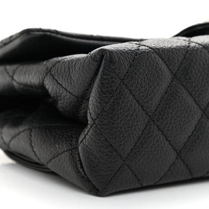 Chanel Grained Calfskin Quilted 2.55 Reissue Flap Belt Bag Clutch Black 9 of 10