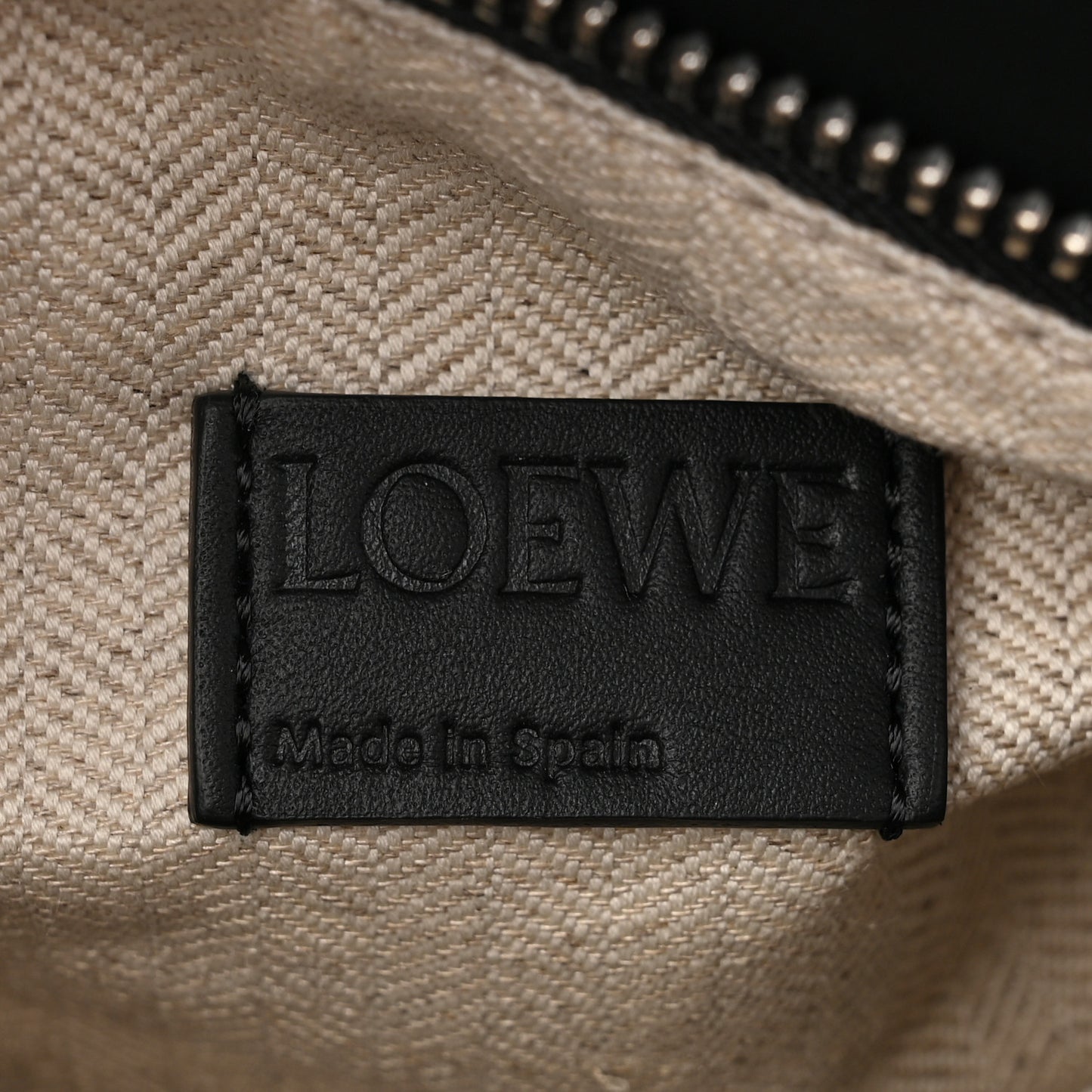 Calfskin Small Puzzle Edge Bag Black