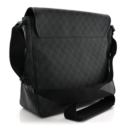 Gucci GG Plus Monogram Medium Flap Messenger Bag Black 3 of 16