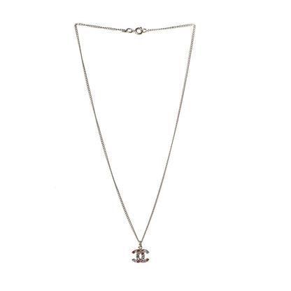 Chanel Crystal CC Necklace Gold Multicolor 2 of 3