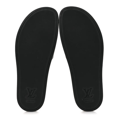 Louis Vuitton Damier Graphite Mens Waterfront Slide Sandal 9 Black 7 of 12