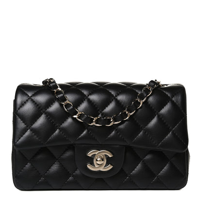 Chanel Lambskin Quilted Mini Rectangular Flap Black 1 of 12