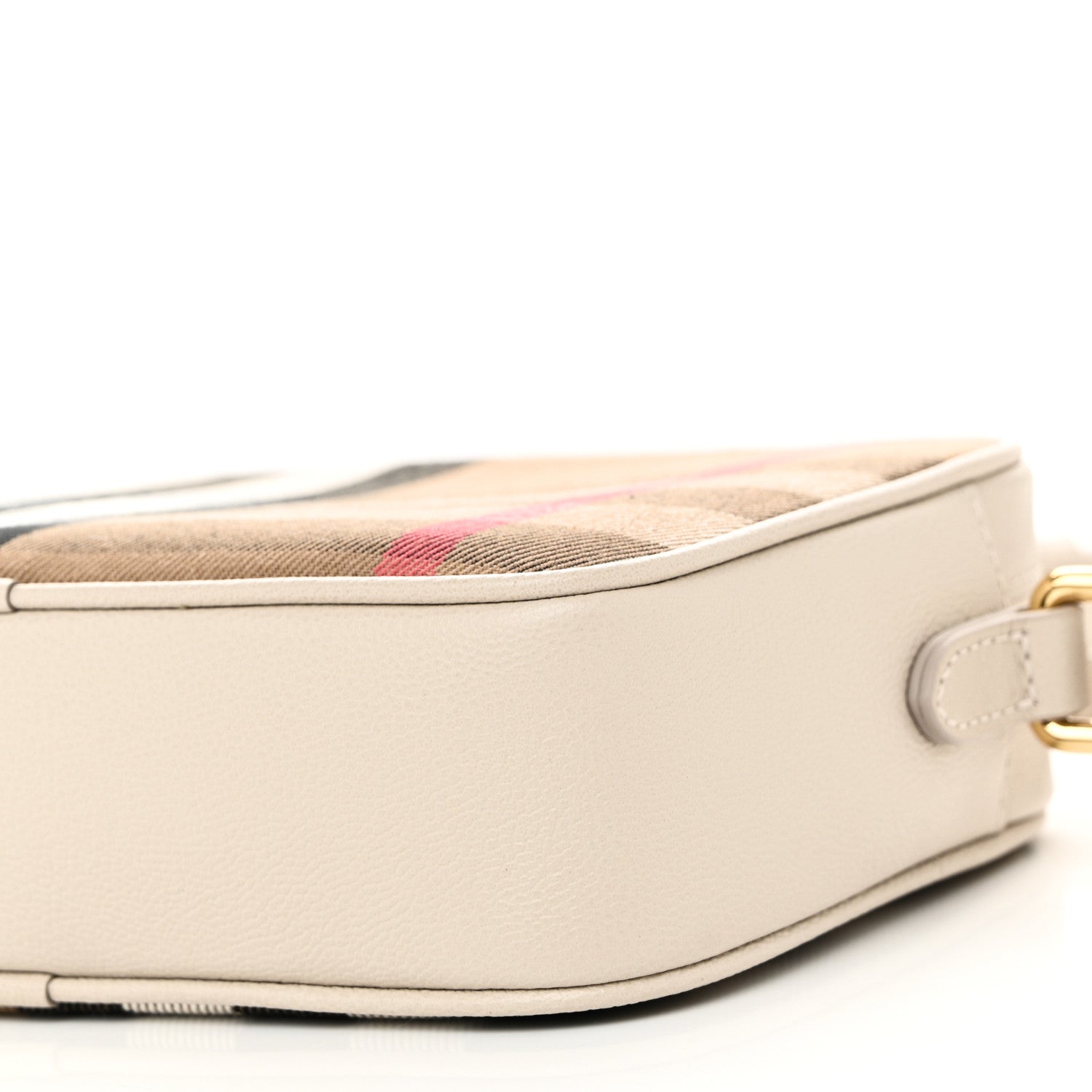 Burberry Calfskin House Check Small Camera Bag Limestone 9 of 9