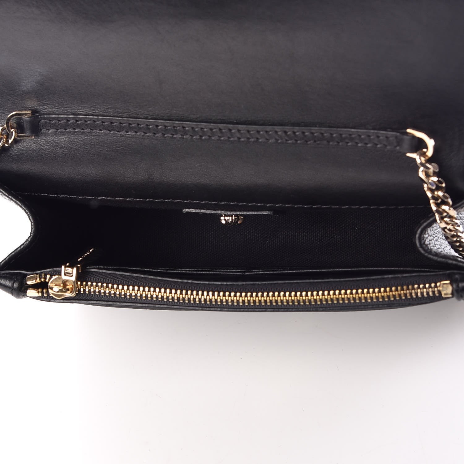 Versace Grained Calfskin Palazzo Chain Evening Bag Black 5 of 8