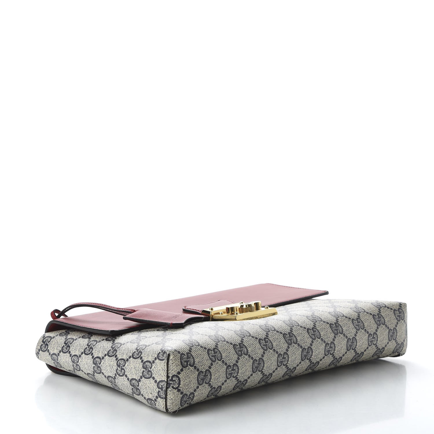 Gucci GG Supreme Monogram Calfskin Medium Padlock Shoulder Bag Beige Blue Hibiscus Red 4 of 10