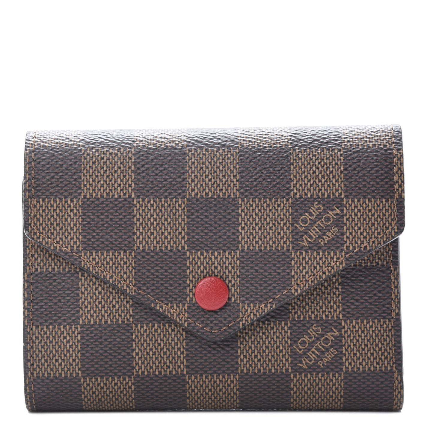 Damier Ebene Victorine Wallet Red