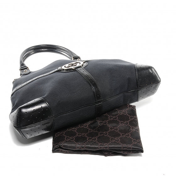 Gucci Canvas Reins Hobo Black 5 of 8