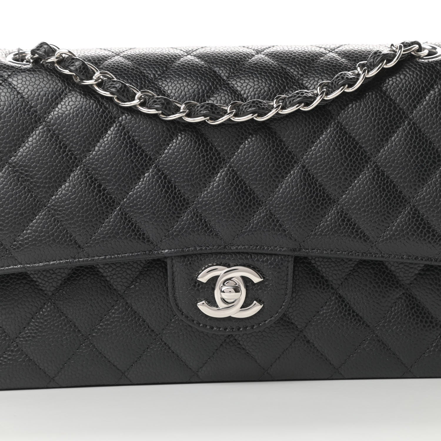 Chanel Caviar Quilted Medium Double Flap Black 8 of 11
