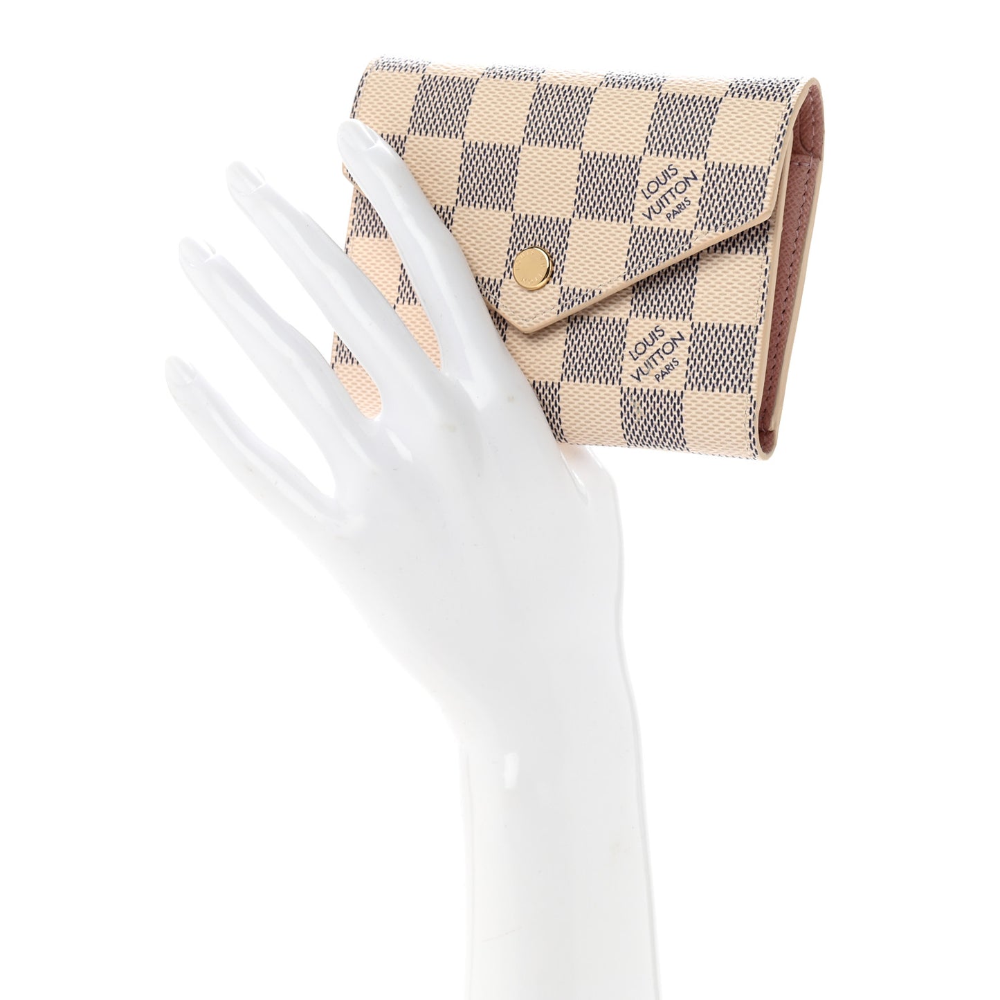 Damier Azur Victorine Wallet Rose Ballerine