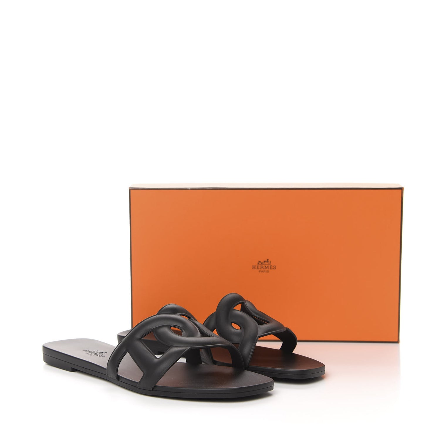 Rubber Aloha Sandals 37 Black