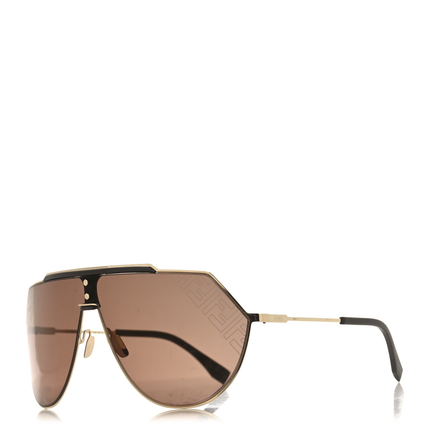 Fendi FF Shield Sunglasses FF M0075/S Brown 1 of 7