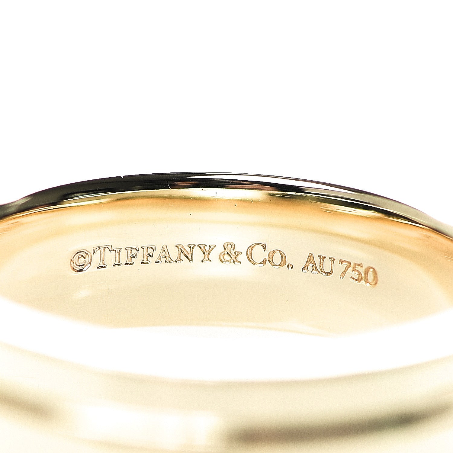 Tiffany 18K Yellow Gold T Two Ring 51 5.75 3 of 3
