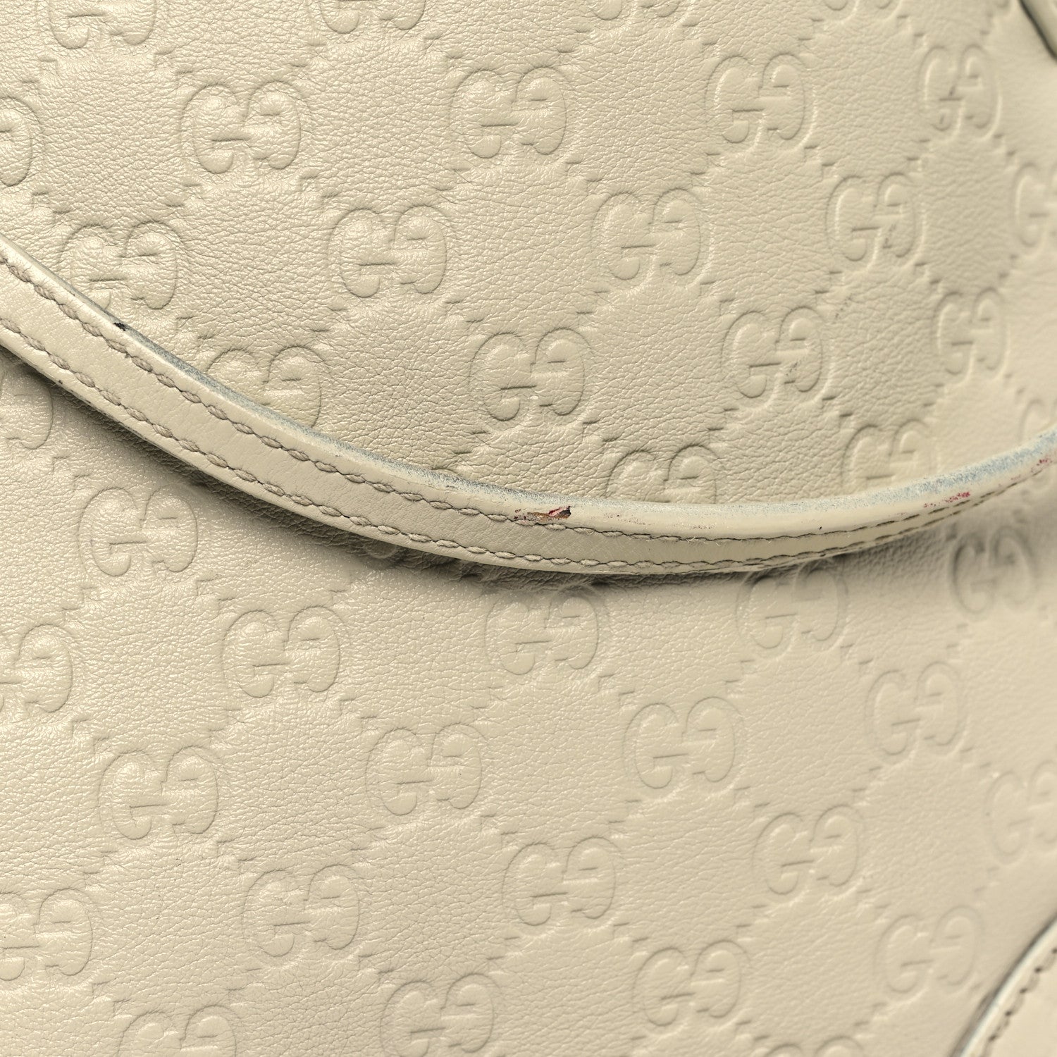 Gucci Guccissima Medium Bree Foldover Tote Off White 11 of 11