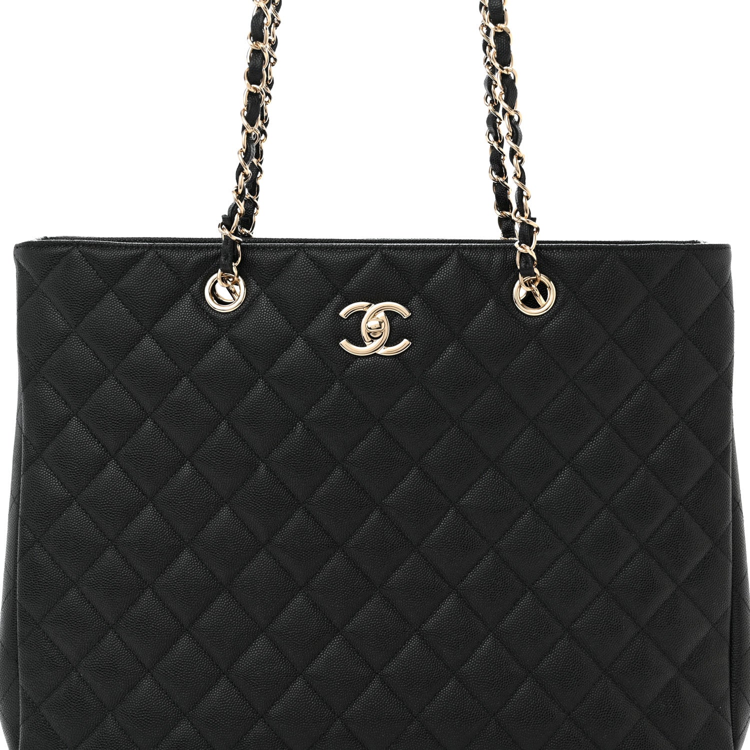 Chanel Caviar Quilted Large Shopping Tote Black 8 of 10