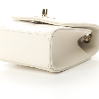 Chanel Lambskin Quilted Mini Trendy CC Chain Wallet White 10 of 11