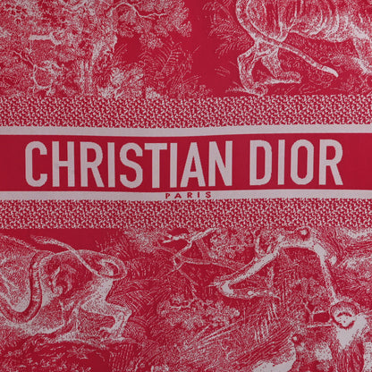 Christian Dior Canvas Embroidered Toile De Jouy Diortravel Zipped Pouch Raspberry 8 of 8