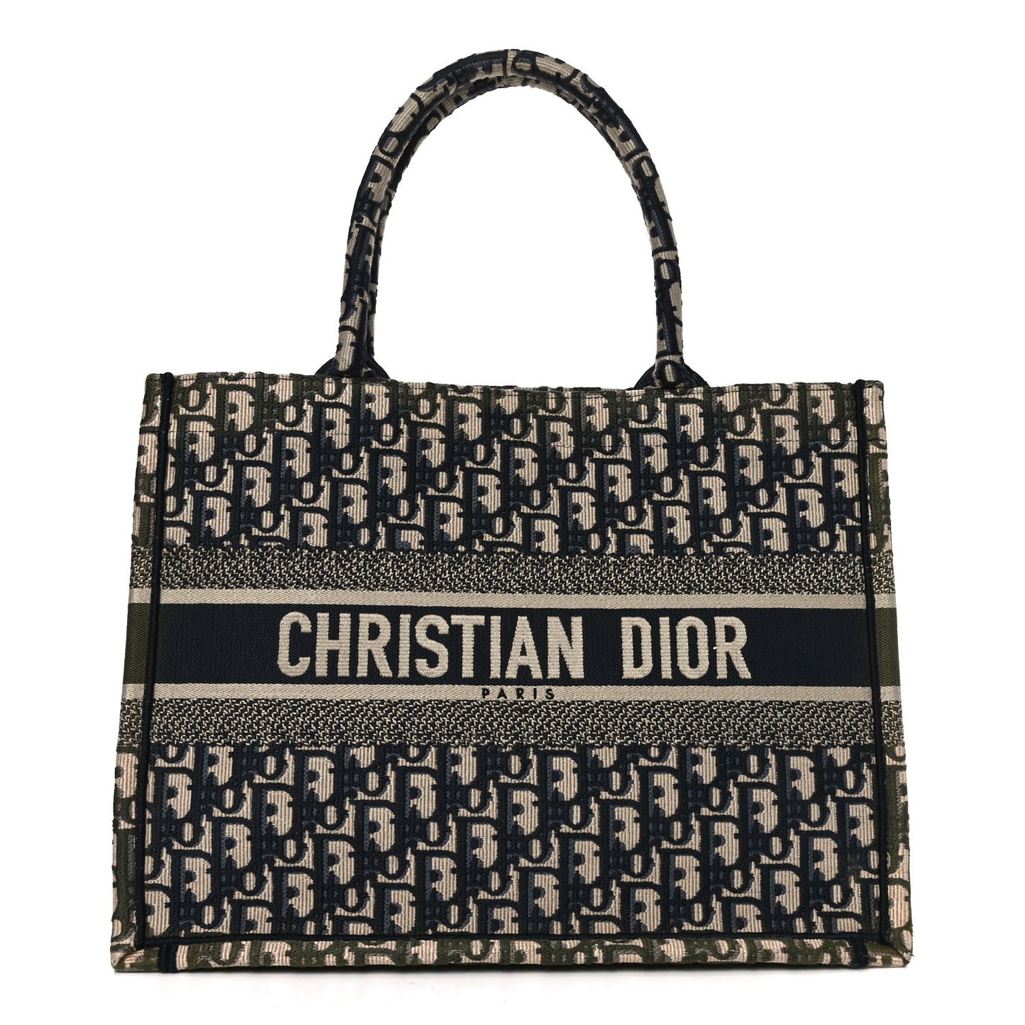 Oblique Medium Book Tote Blue Multicolor