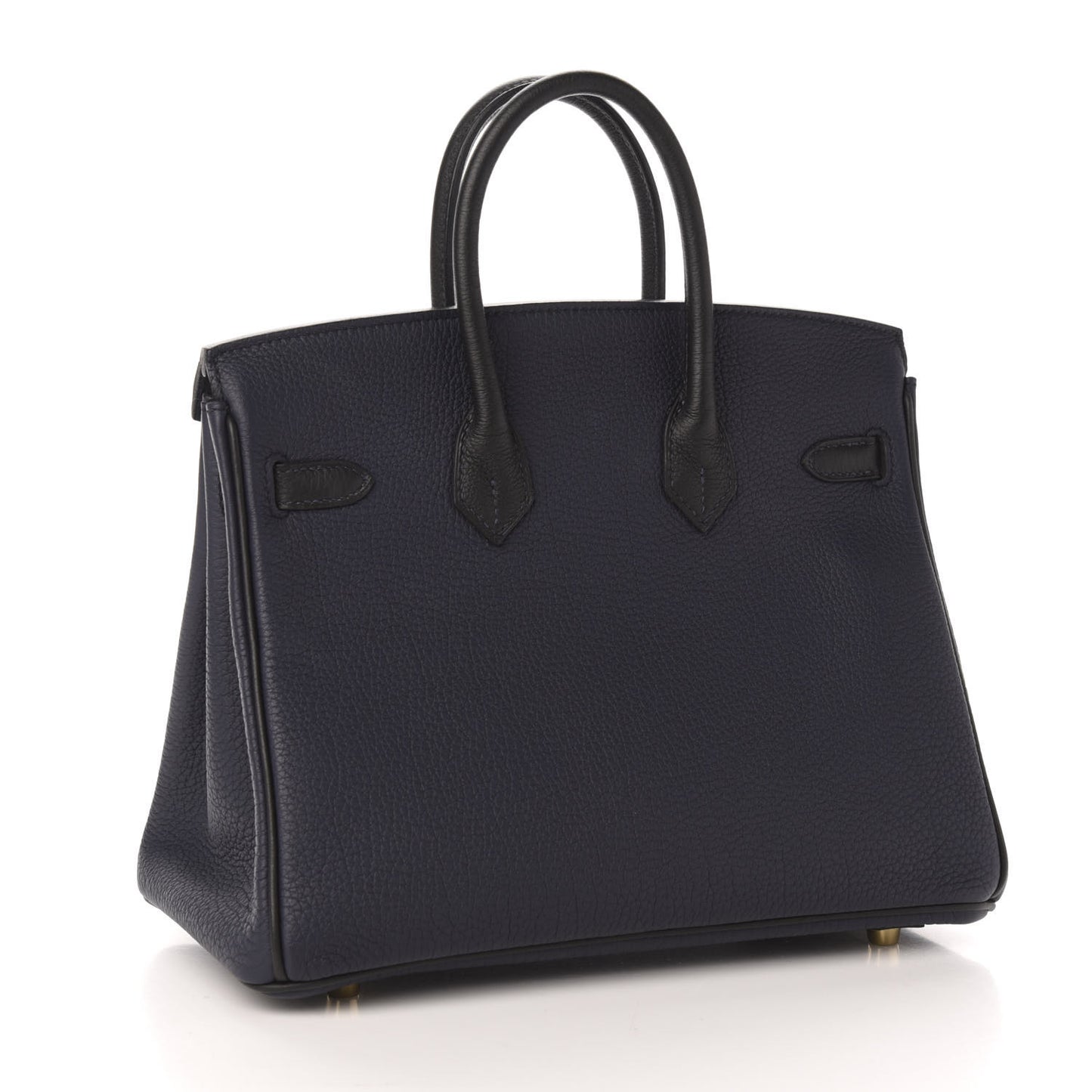 Togo Horseshoe Birkin 25 Bleu Nuit Black