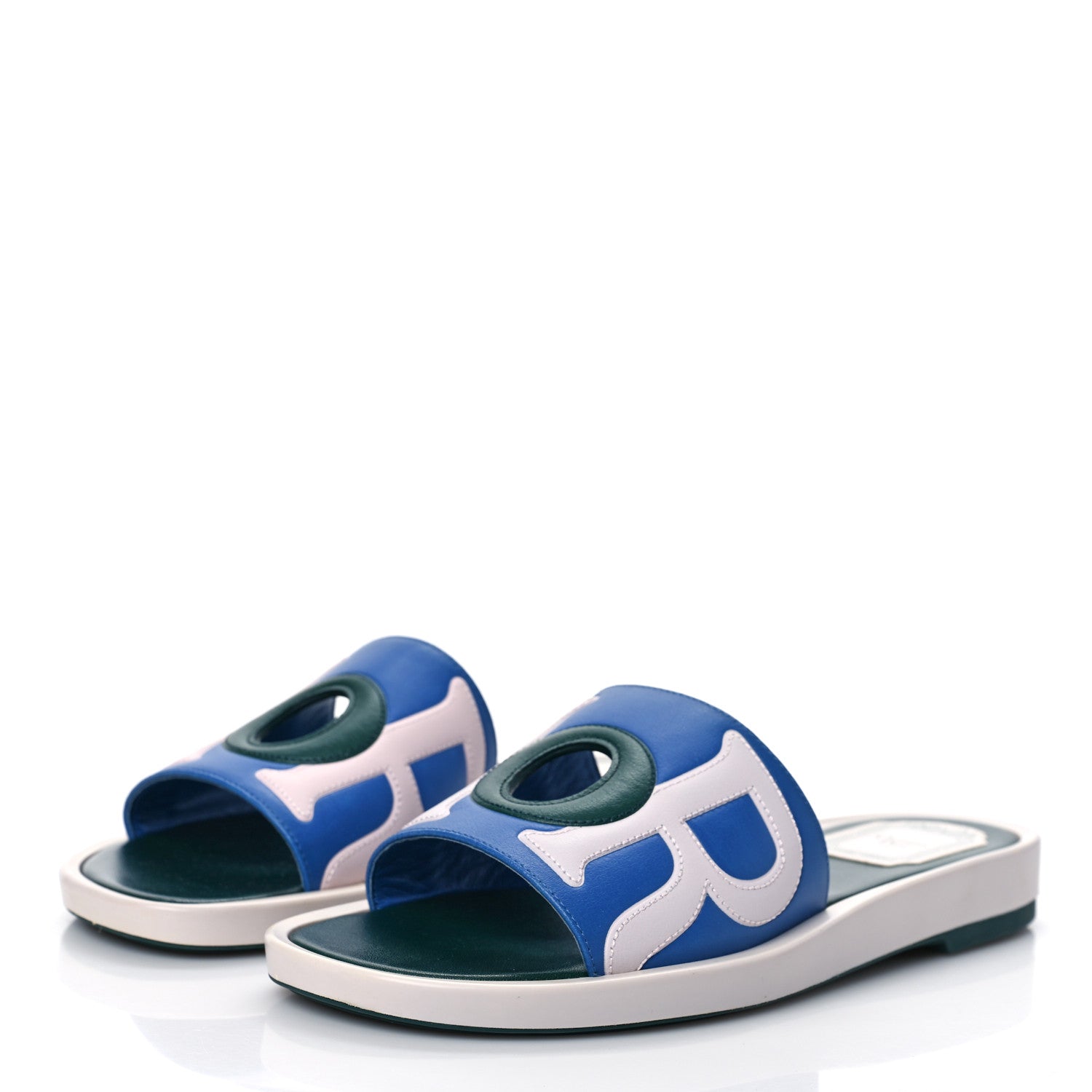 Christian Dior Calfskin Logo Slide Sandals 36 Multicolor 4 of 8