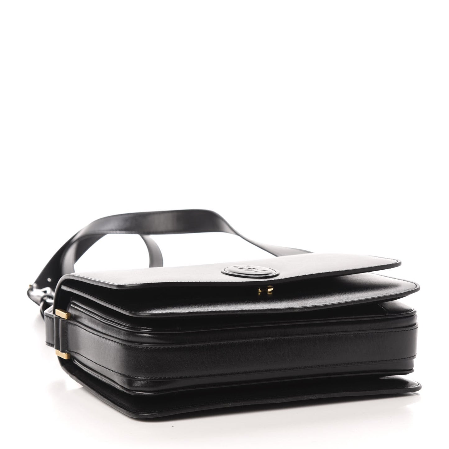 Calfskin Medium Le 61 Shoulder Bag Black