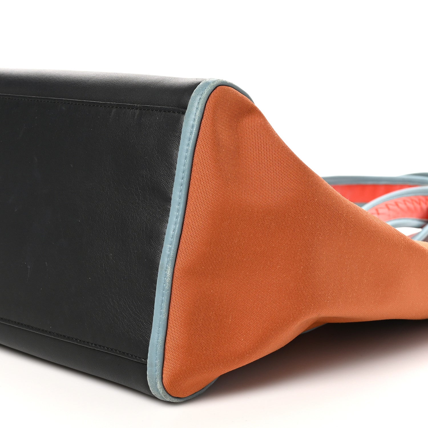Bottega Veneta Tech Canvas Nappa Intrecciato Meridian Tote Orange Tweedia Poppy 9 of 10