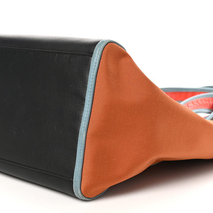 Bottega Veneta Tech Canvas Nappa Intrecciato Meridian Tote Orange Tweedia Poppy 9 of 10