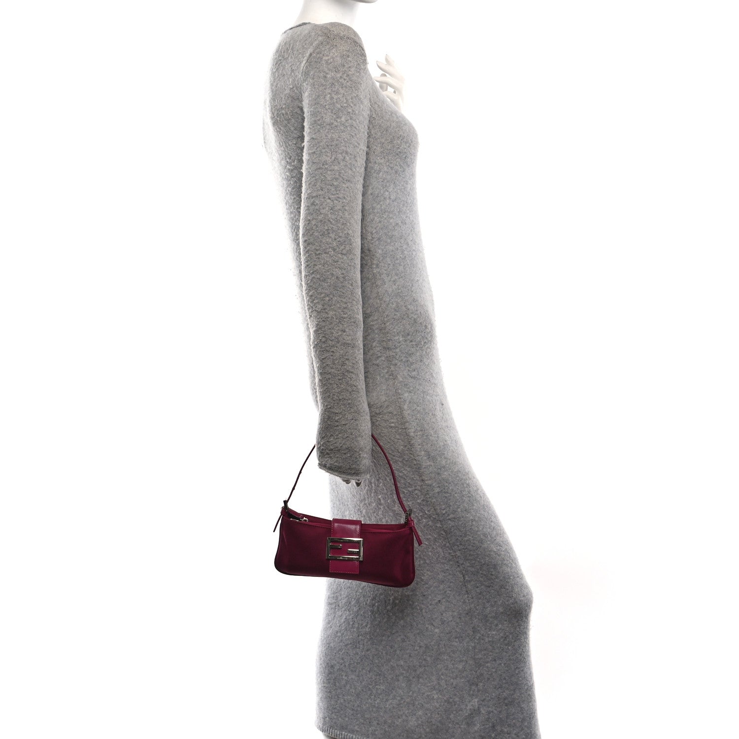 Fendi Nylon Mini Baguette Red 2 of 10
