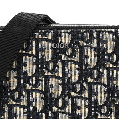 Christian Dior Oblique Pouch Beige Black 10 of 13