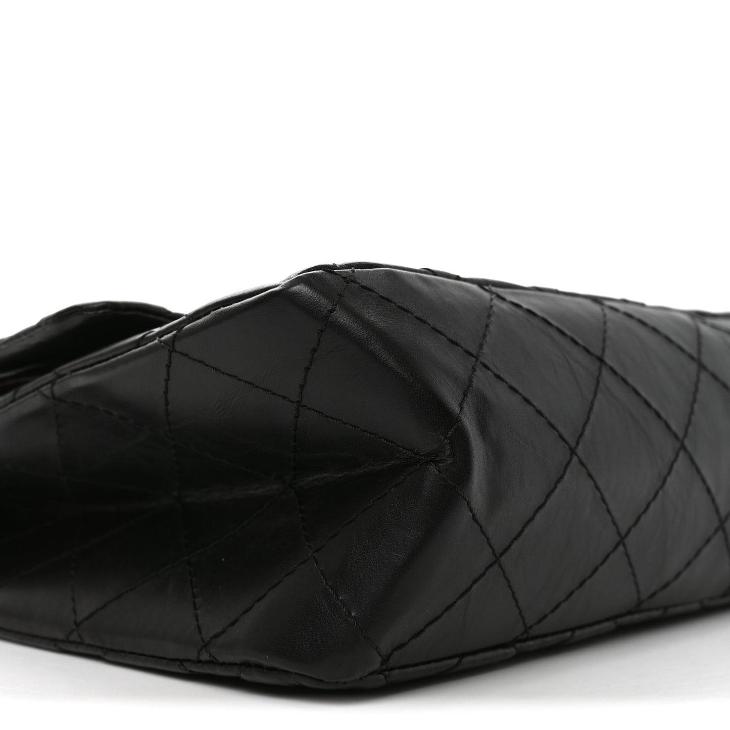 Aged Calfskin Quilted 2.55 Reissue 227 Flap Black