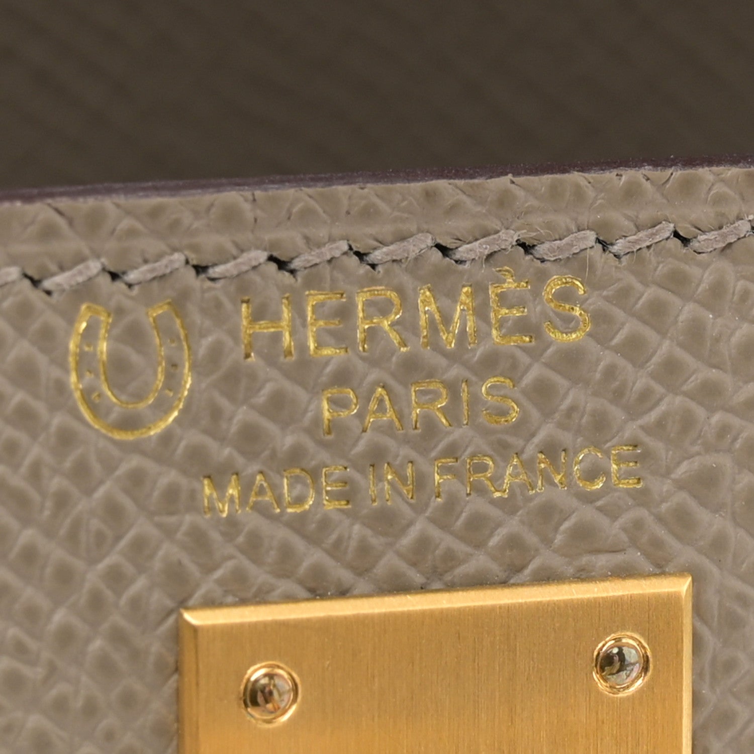 Hermes Epsom Bi-Color Horseshoe Kelly Sellier 25 Gris Asphalte Craie 5 of 10