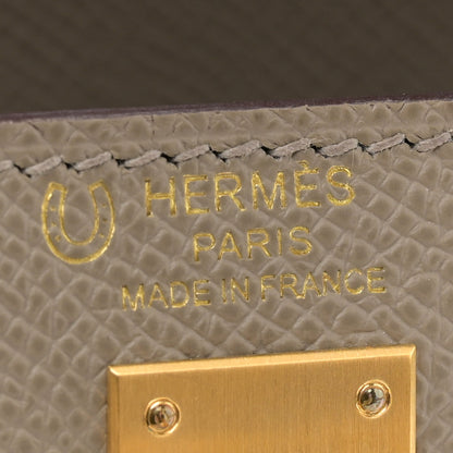 Hermes Epsom Bi-Color Horseshoe Kelly Sellier 25 Gris Asphalte Craie 5 of 10