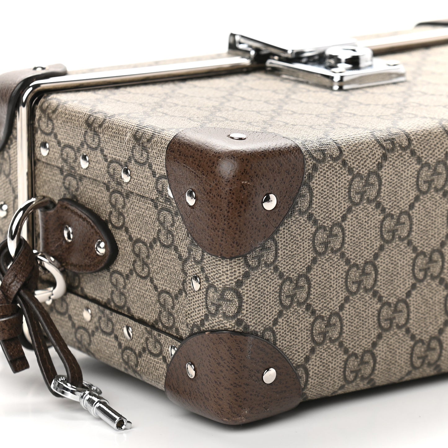 GG Supreme Monogram Globe-Trotter Beauty Case Brown