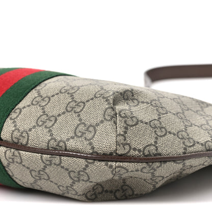 Gucci GG Supreme Monogram Web Small Ophidia Half Moon Hobo Brown Brown 10 of 10