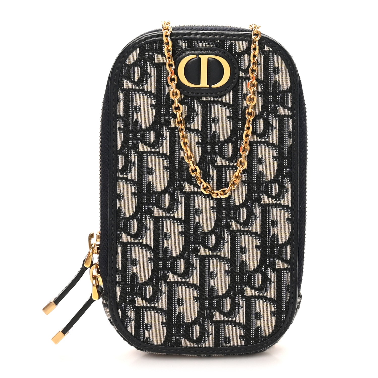 Christian Dior Oblique 30 Montaigne Phone Holder Blue 1 of 10