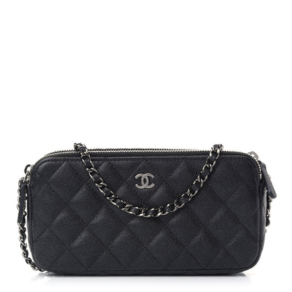 Chanel Iridescent Caviar Quilted Small Clutch With Chain Black 1 of 10
