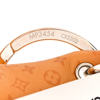 Louis Vuitton Calfskin Monogram Printed LV Fortune Cookie Bag Charm Key Holder Brown 4 of 5