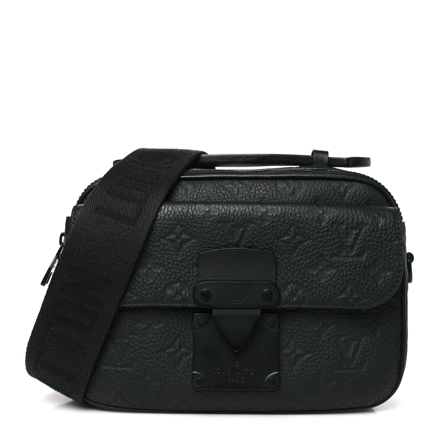 Louis Vuitton Taurillon Monogram S Lock Messenger Black 1 of 9