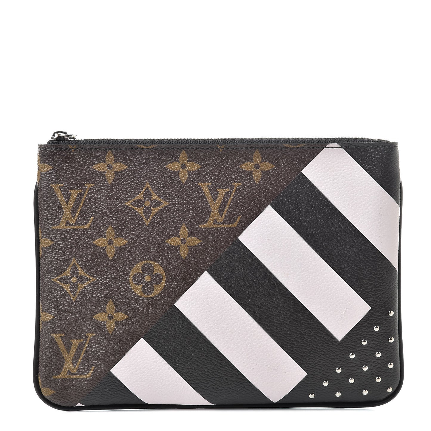 Monogram Stripes Pochette Plate PM