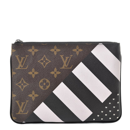 Louis Vuitton Monogram Stripes Pochette Plate PM 1 of 7