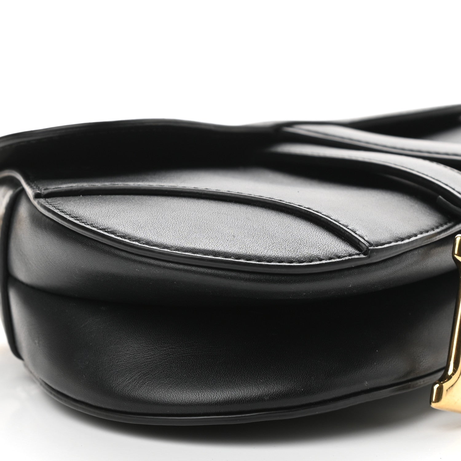 Christian Dior Calfskin Saddle Bag Black 6 of 7