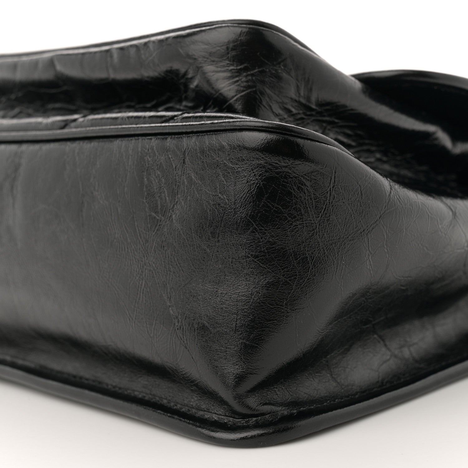 Saint Laurent Crinkled Calfskin Matelasse Monogram Medium Niki Chain Satchel Black 10 of 11