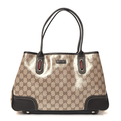 Gucci Crystal Monogram Medium Princy Tote Dark Brown 1 of 11