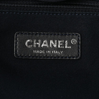 Chanel Woven Straw Raffia Large Deauville Tote White Navy 6 of 10