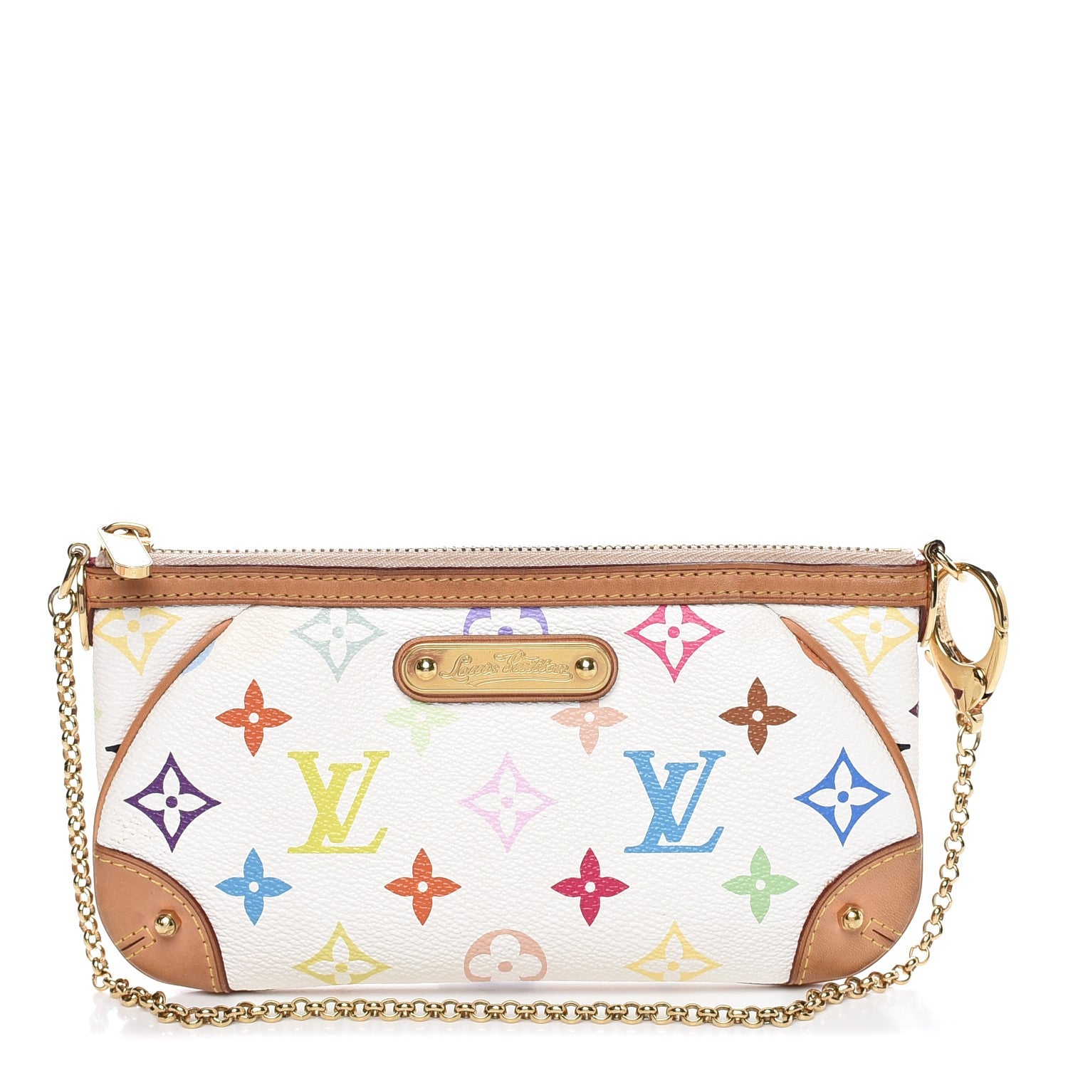 Louis Vuitton Monogram Multicolor Pochette Milla MM White 1 of 9