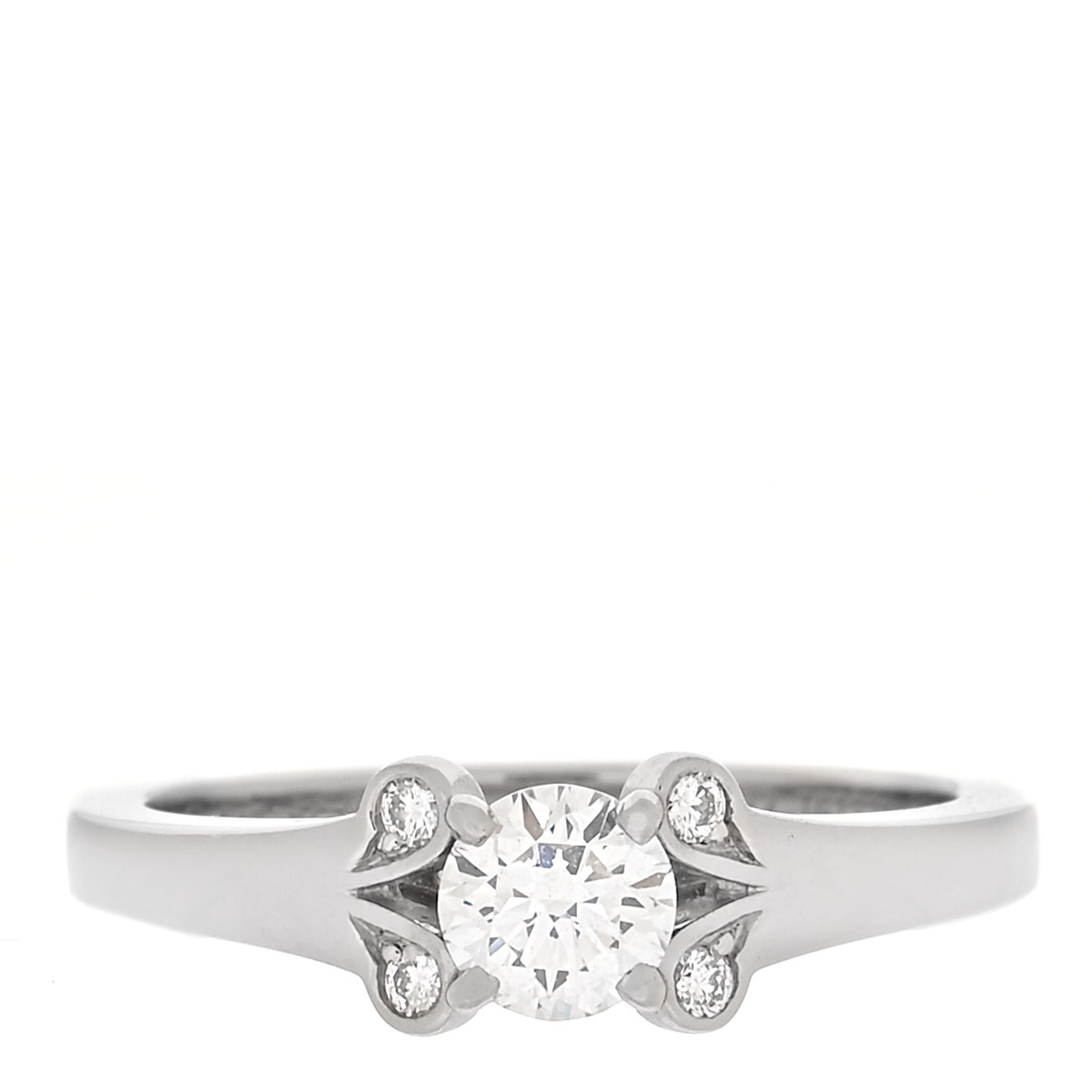 Platinum Diamond .33ct Ballerine Solitaire Engagement Ring 49 4.75